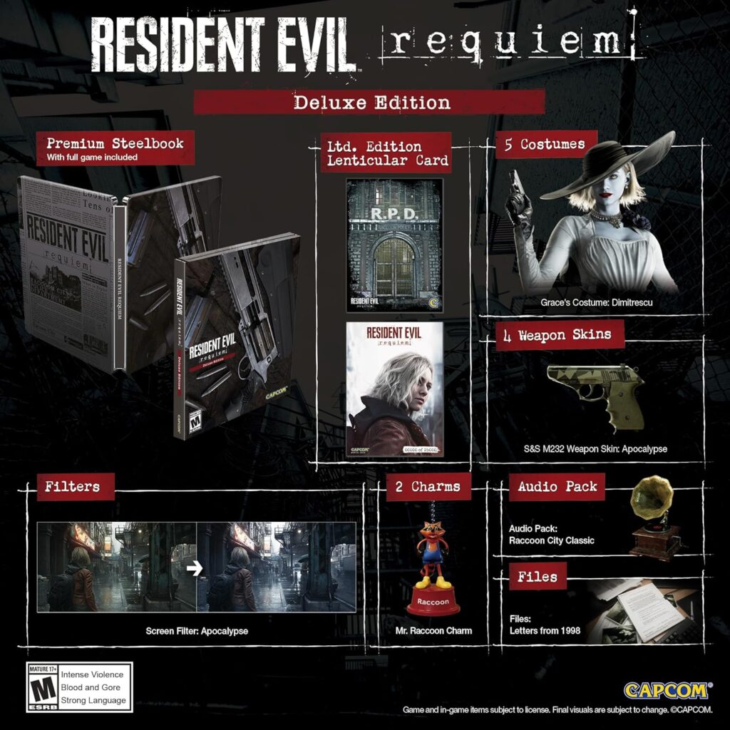 Resident Evil Requiem Physical Deluxe Edition Contents